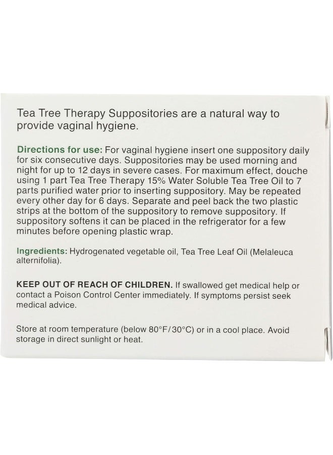 Tea Tree Therapy Vaginal Suppositories with Oil 6 Count - Image 2